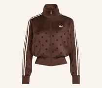 Satinjacke Satin Polka Dots braun