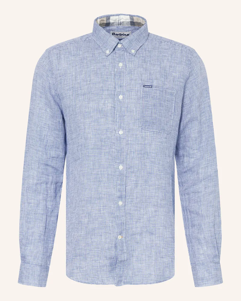 Barbour Leinenhemd LINTON Tailored Fit Dunkelblau