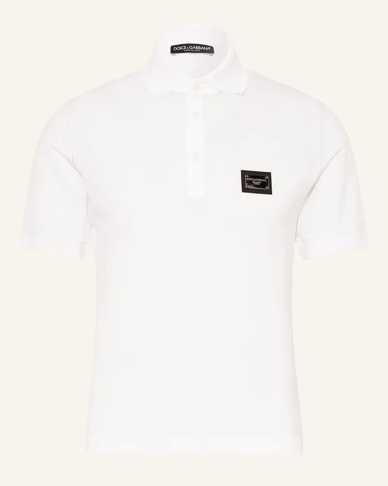 Dolce & Gabbana Piqué-Poloshirt weiss Weiss