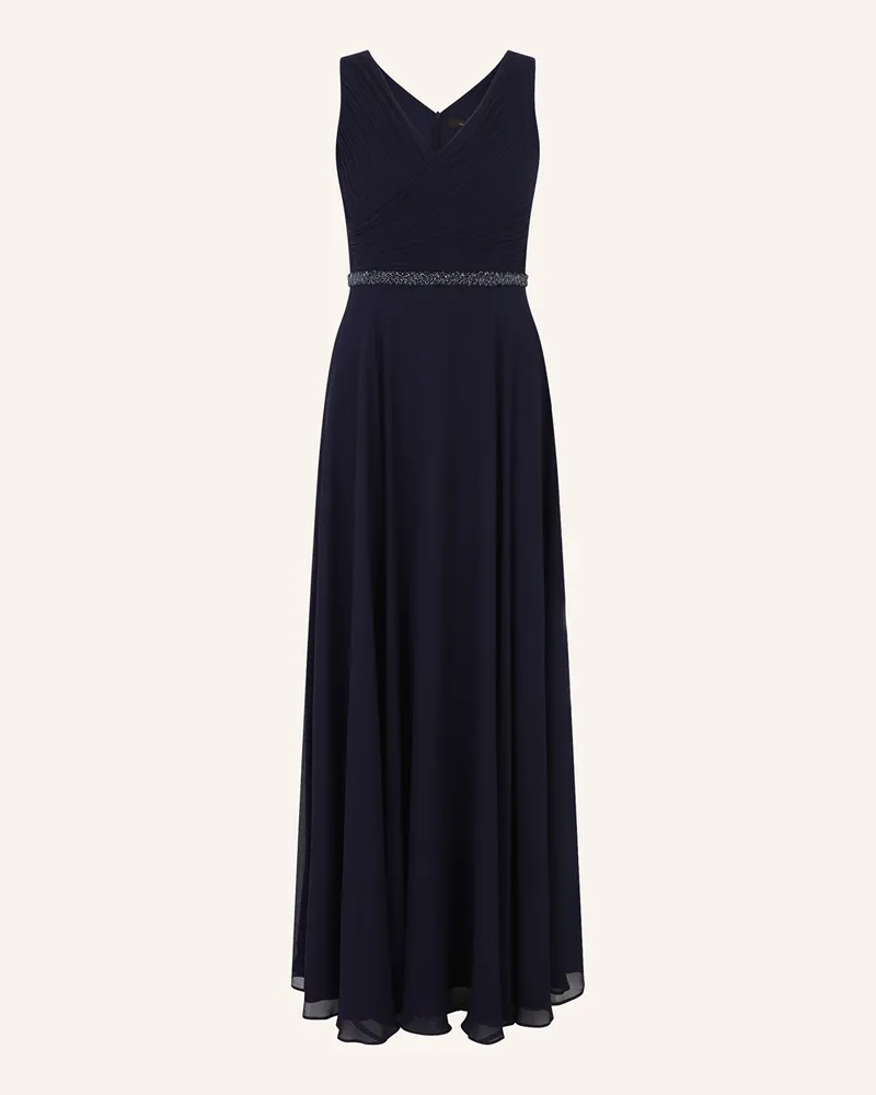 Vera Mont Abendkleid mit Schmuckperlen Dunkelblau