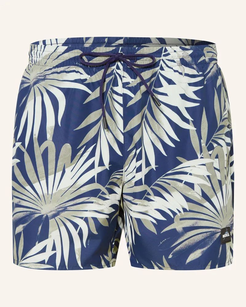 HUGO BOSS Badeshorts Piranha beige Dunkelblau