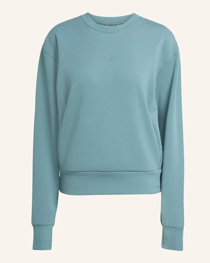 adidas DESIGNED-FOR-TRAINING WARM-UP SWEATSHIRT Türkis