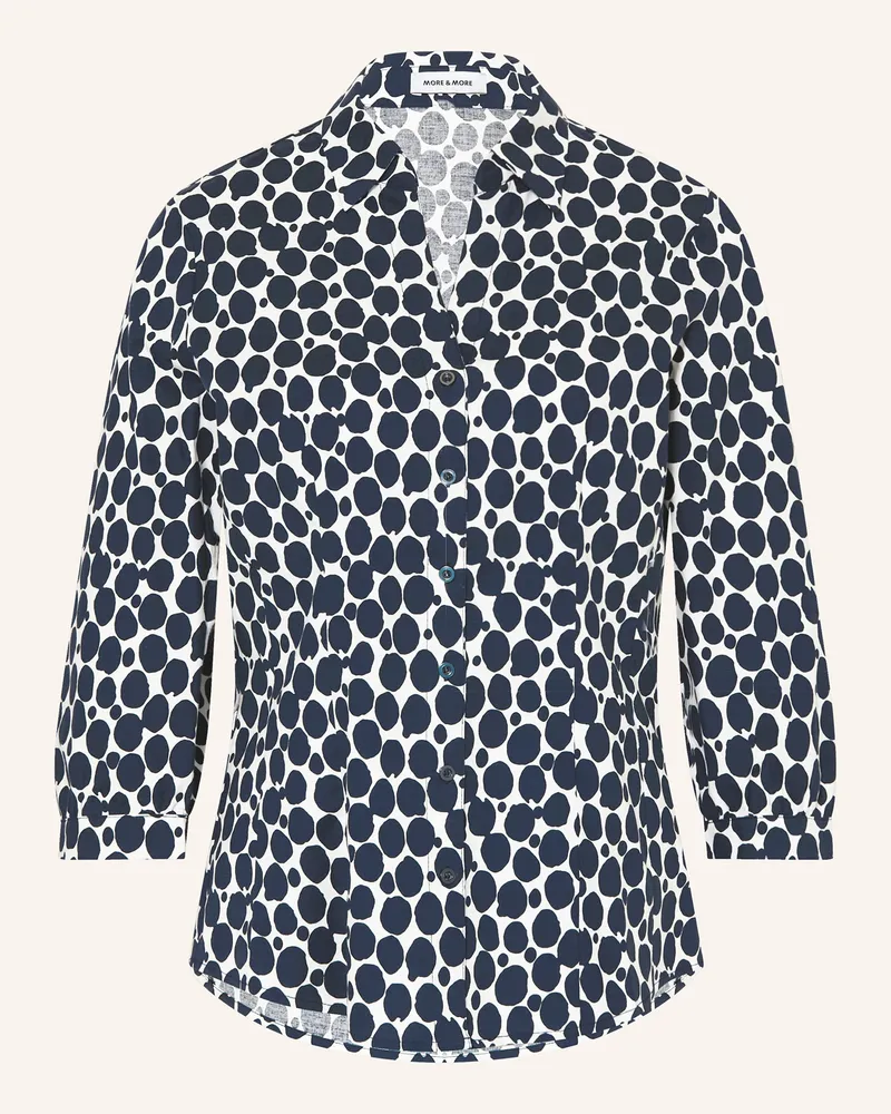 More & More Bluse mit 3/4-Arm Dunkelblau