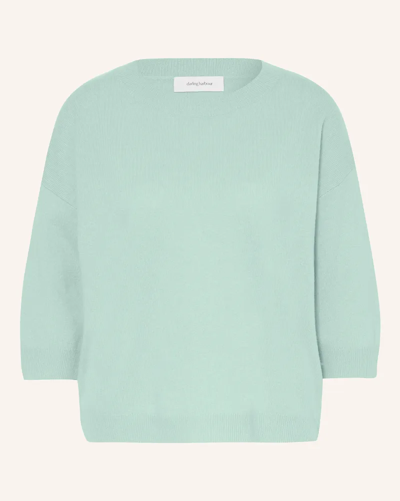 Darling Harbour Cashmere-Pullover mit 3/4-Arm Eukalyptusgrün