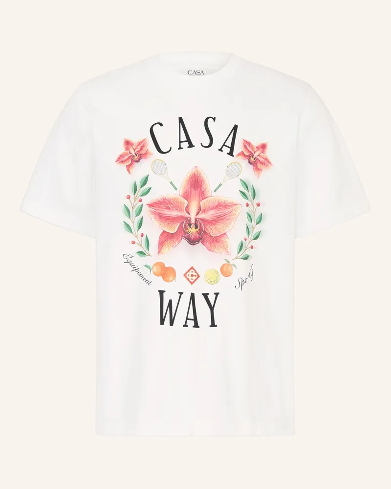 Casablanca Paris T-Shirt Casa Way Orchid weiss Weiss