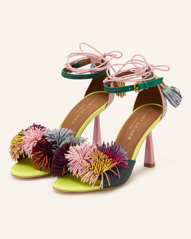 Kurt Geiger Sandaletten mit Schmucksteinen Rosa