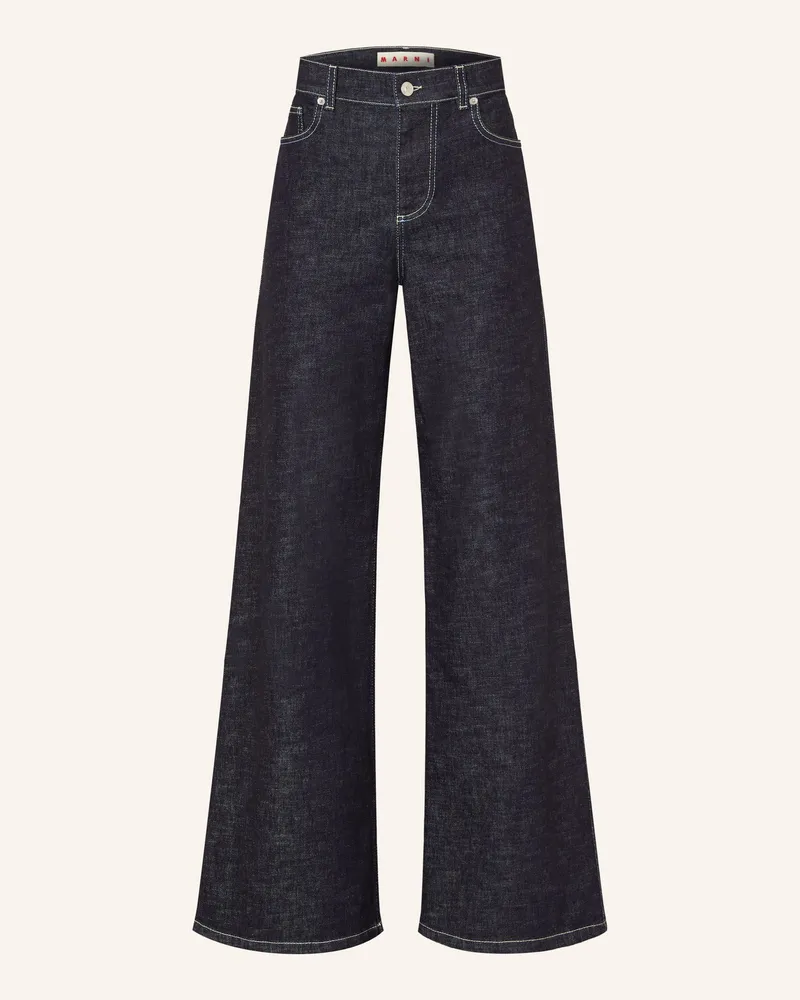 Marni Wide Leg Jeans blau Wsb99