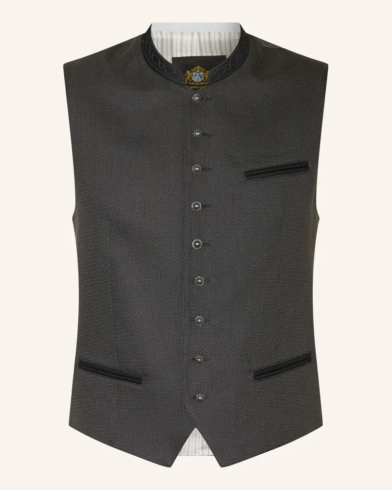 Hammerschmid Trachtenweste Mirko Slim Fit schwarz Schwarz