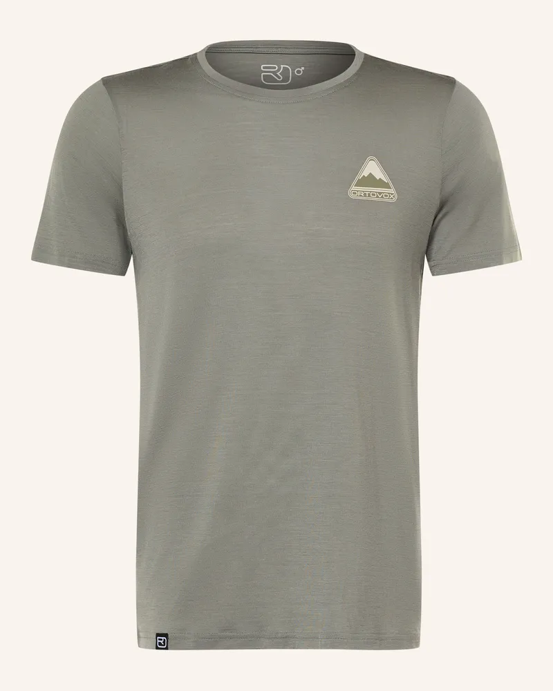 Ortovox T-Shirt 140 Cool Triangle gruen Grau
