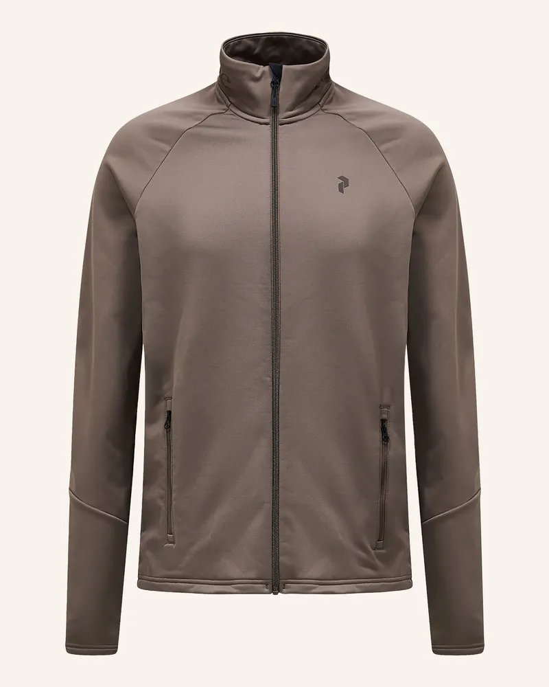 Peak Performance Midlayer-Jacke Rider Essentials Zip braun Oliv