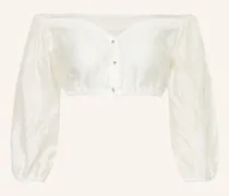 Dirndlbluse Germ Mit 3/4-Arm weiss