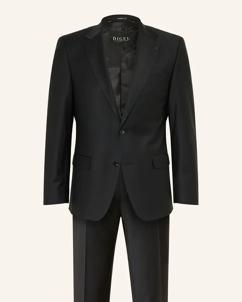 Digel Anzug Daren Modern Fit schwarz Schwarz