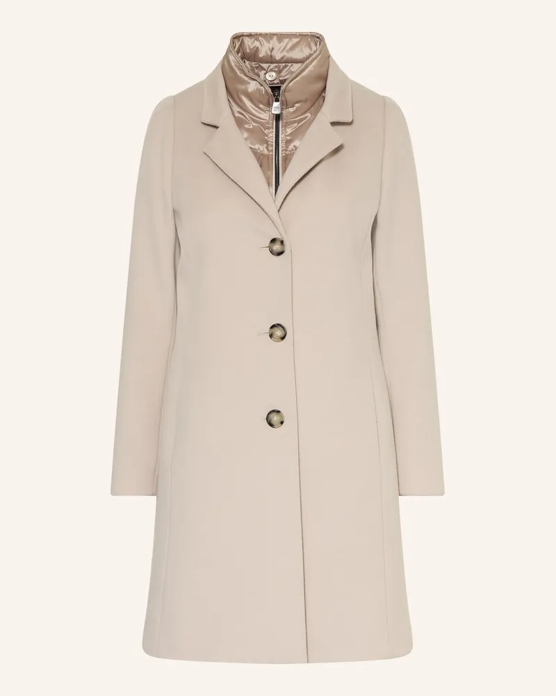Cinzia Rocca Wollmantel Mit Herausnehmbarer Blende beige Ecru