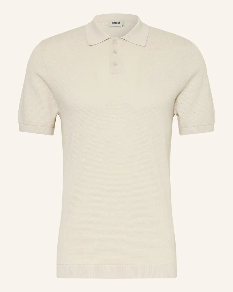 Drykorn Strick-Poloshirt Triton Regular Fit weiss Ecru