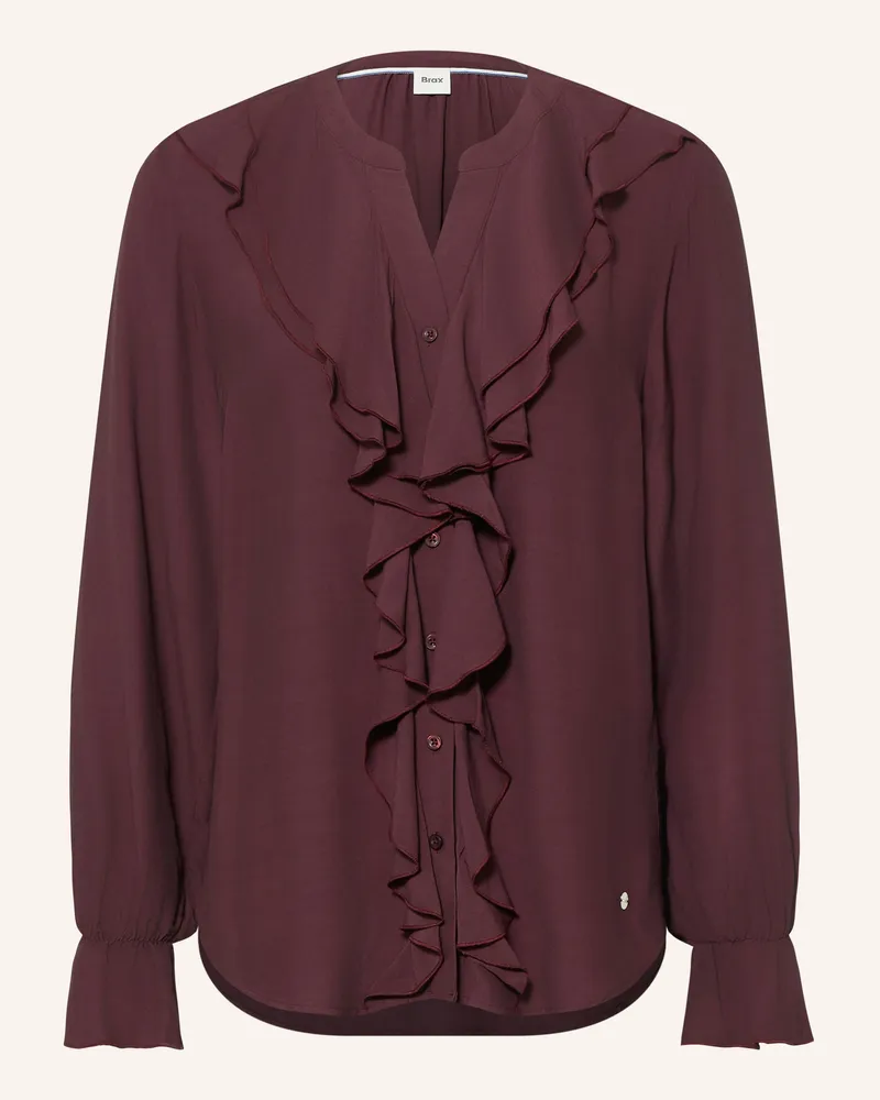 Brax Bluse Vive Mit Volants rot Dunkelrot