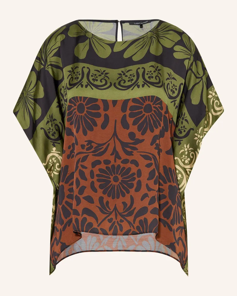 Luisa Cerano Blusenshirt Aus Satin gruen Grün