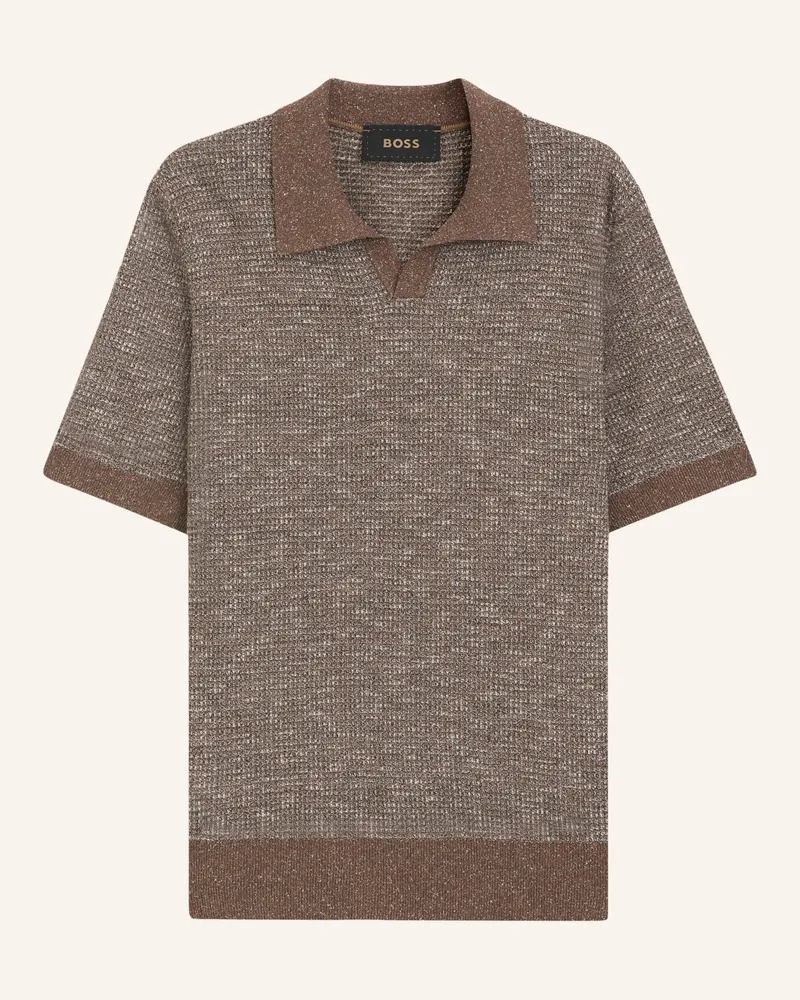HUGO BOSS Sweater Lago Regular Fit blau Braun