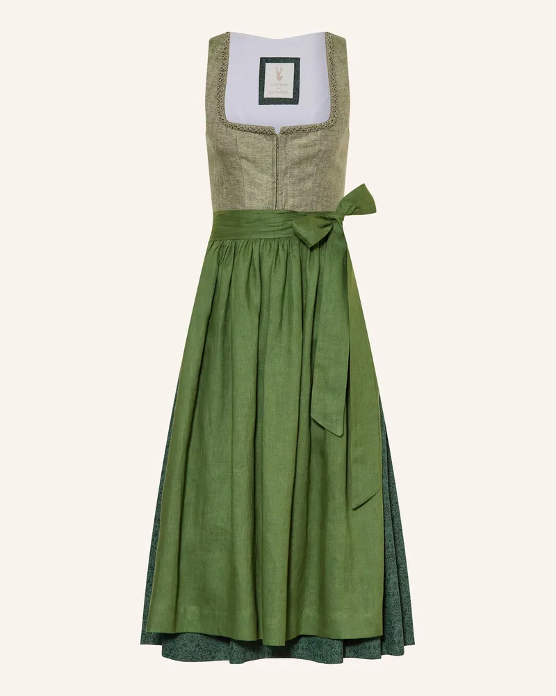 Johann & Johanna Dirndl Im Materialmix gruen Dunkelgrün