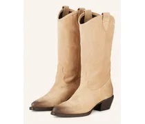 Billi Bi Cowboy Boots - CAMEL Beige