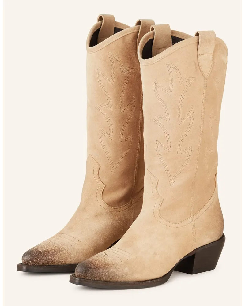 Billi Bi Cowboy Boots - CAMEL Beige