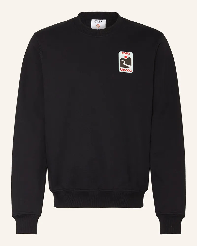 Casablanca Paris Sweatshirt SUNSET VALLEY Schwarz