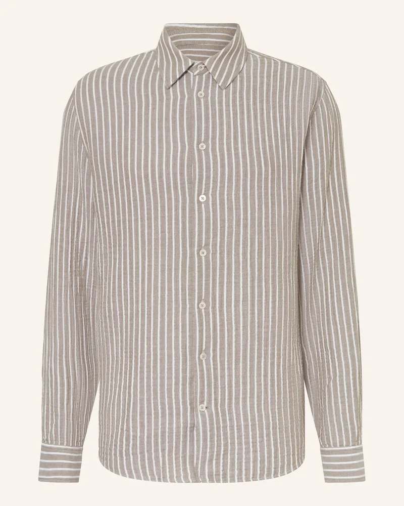 Juvia Musselinhemd Regular Fit Khaki