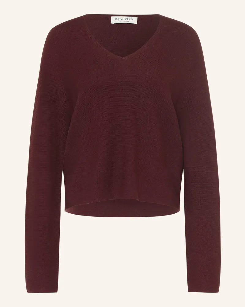 Marc O'Polo Pullover rot Dunkelbraun