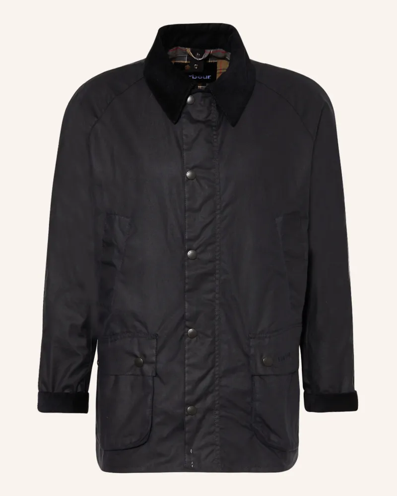 Barbour Fieldjacket ASHBY WAX Dunkelblau