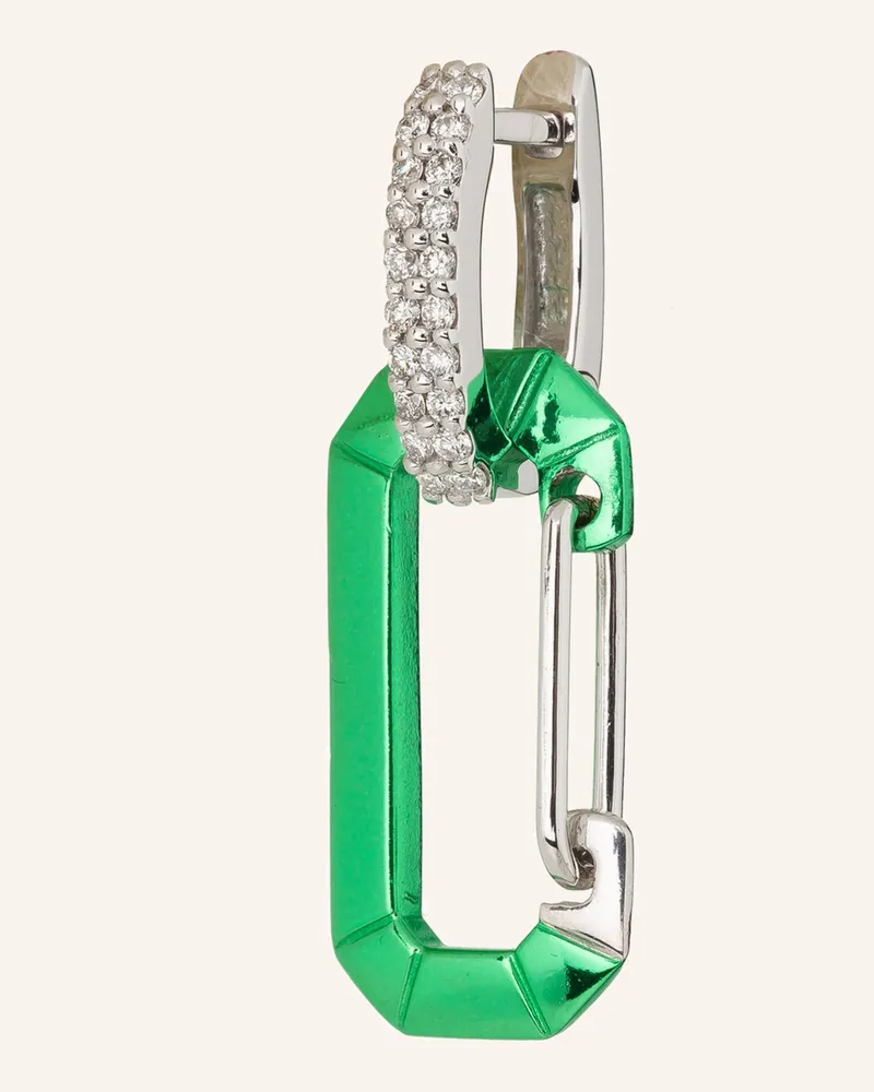 EÉRA Ohrring Chiara Small Mit Diamanten gruen Silber