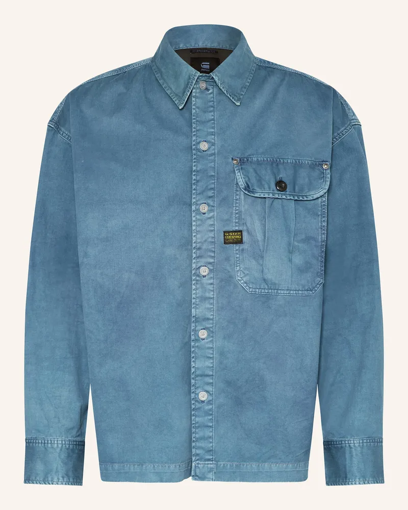 G-STAR RAW Overshirt in Jeansoptik Blau