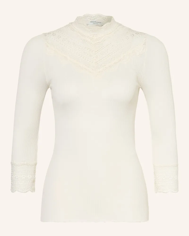 Rosemunde Longsleeve Benita Mit Seide Und 3/4-Arm weiss Weiss
