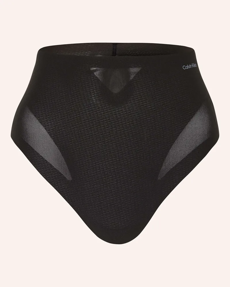 Calvin Klein Shape-String STAY-PUT MESH Schwarz