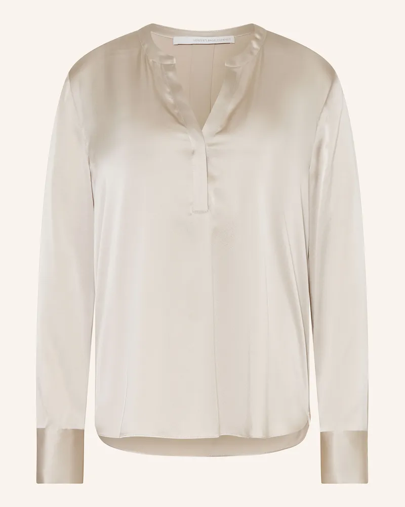 Herzen's Angelegenheit Blusenshirt aus Seide Creme