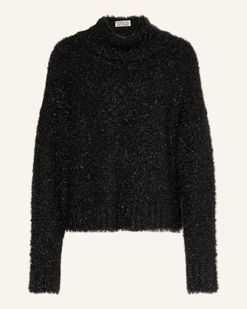 Essentiel Pullover ISTRANA mit Glitzergarn und Schluppe Schwarz