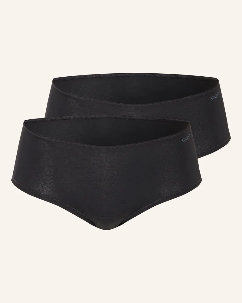 Skiny 2er-Pack Panties Skiny Advantage Cotton Stretch schwarz Schwarz