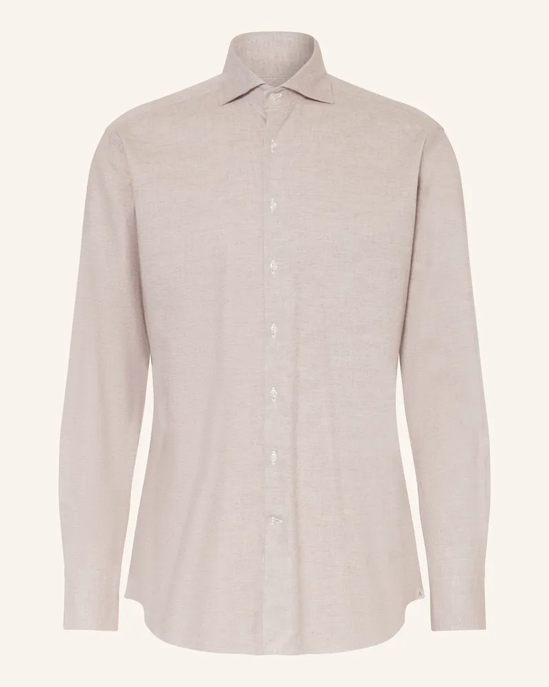 Artigiano  Flanellhemd Classic Fit Beige