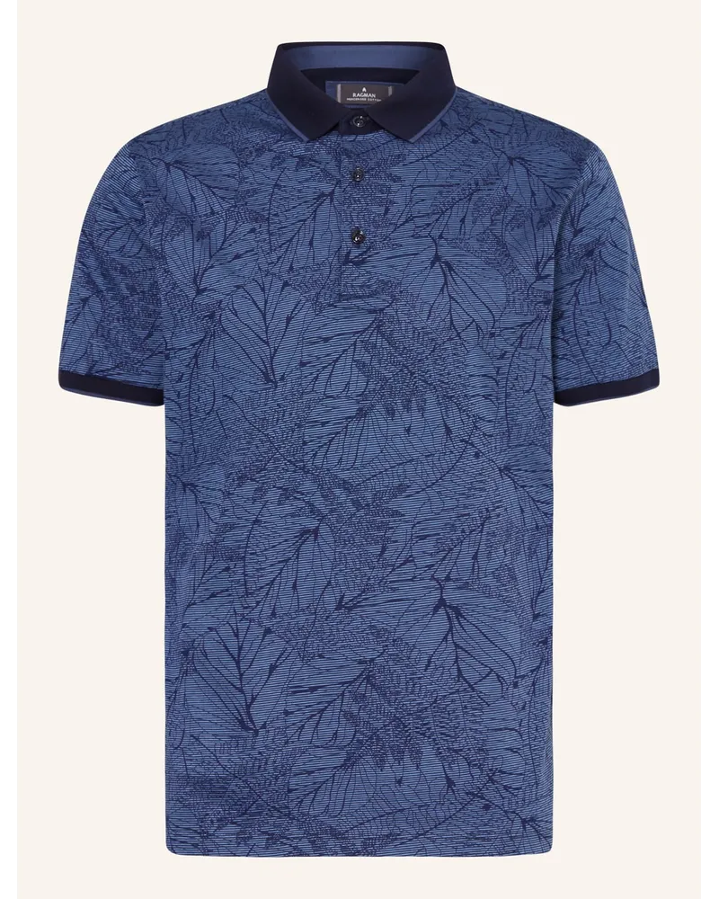 Ragman Jersey-Poloshirt Blau