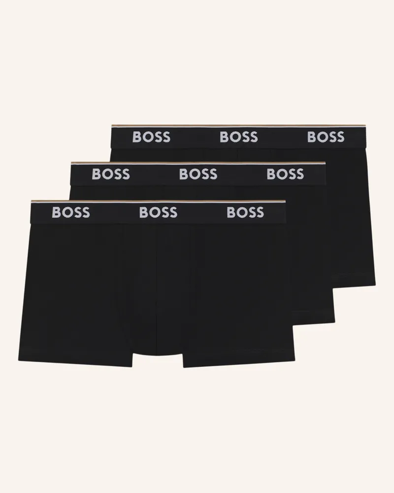 HUGO BOSS Boxershort TRUNK 3P POWER Schwarz