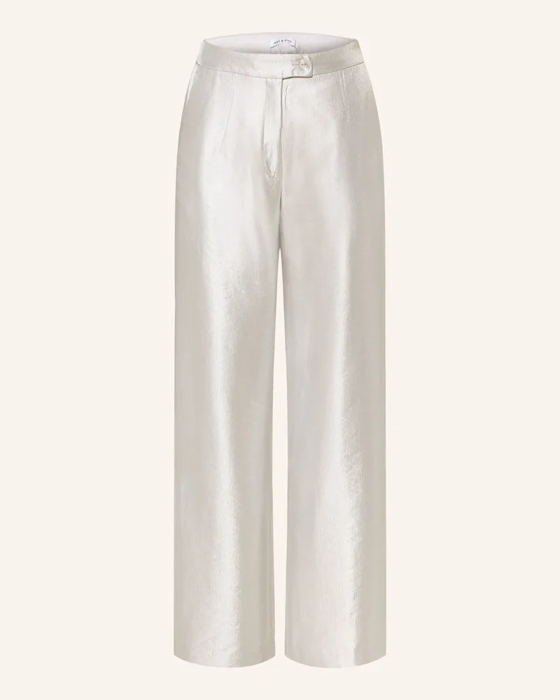 Mrs & HUGS Hemdbluse Silber