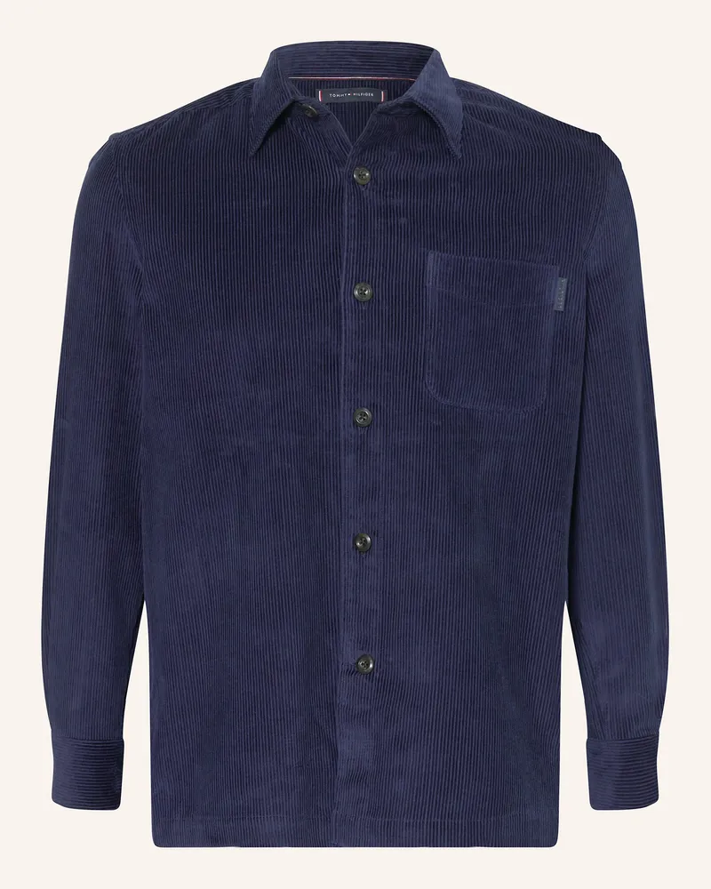 Tommy Hilfiger Cord-Overshirt blau Dunkelblau