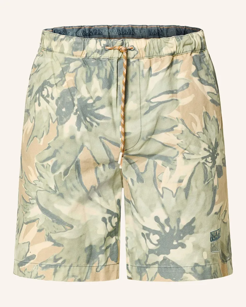 Napapijri Shorts Talla weiss Dunkelgrün