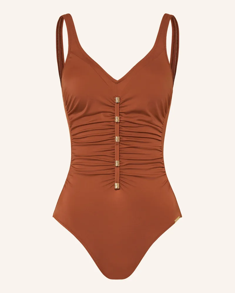 Charmline Shape-Badeanzug UNI Dunkelorange