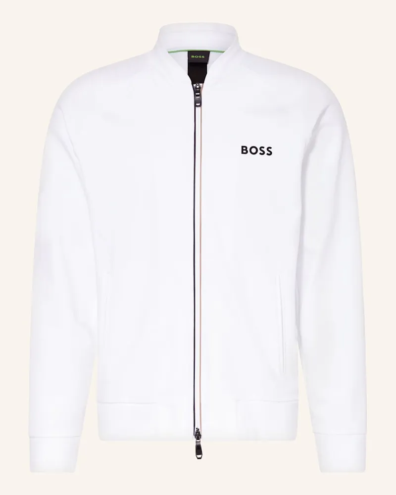 HUGO BOSS Sweatjacke SAMOO MB Weiss