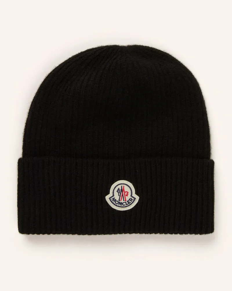 Moncler Mütze mit Cashmere Schwarz
