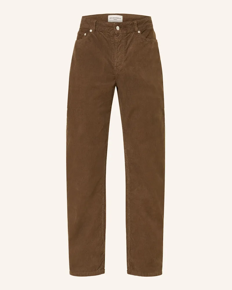 Officine Generale Cordhose James Regular Fit braun Dunkelbraun