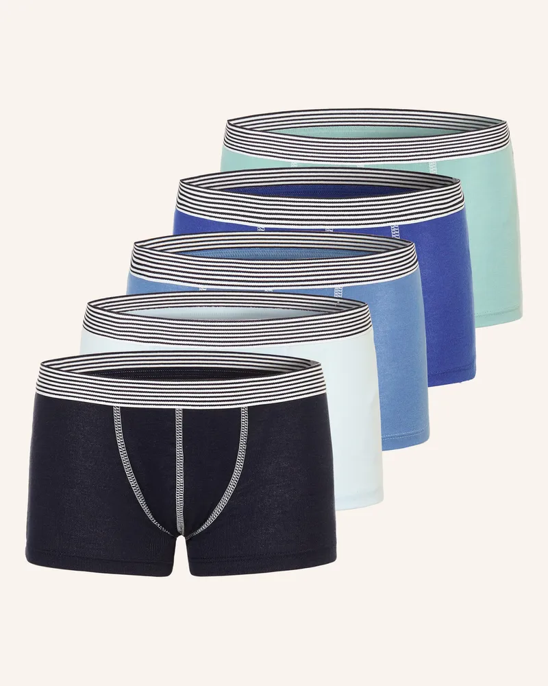 Petit Bateau 5er-Pack Boxershorts blau Blau