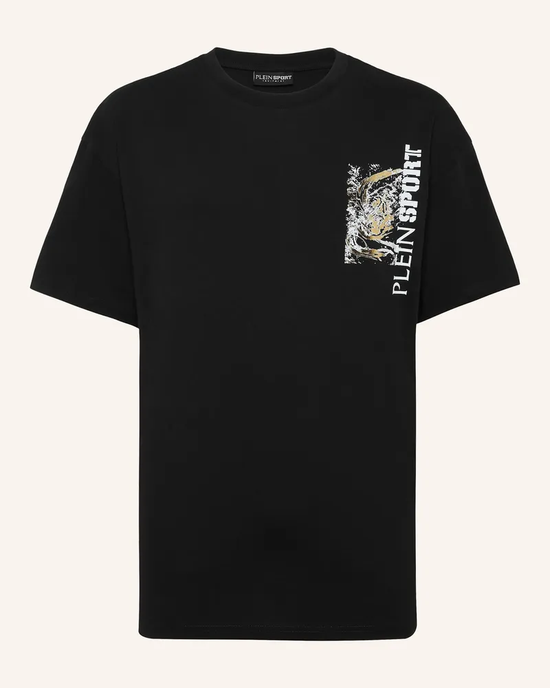 Philipp Plein T-Shirt Rundhalsausschnitt Ss Tiger schwarz Schwarz