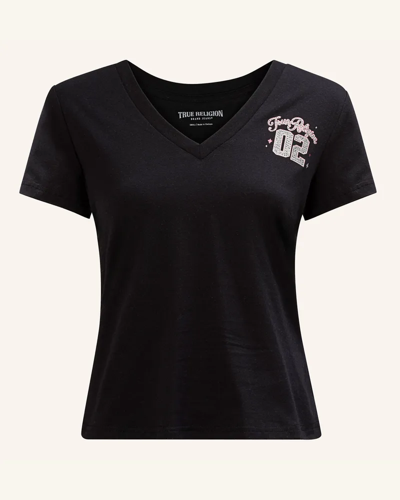 True Religion T-Shirt CRYSTAL Schwarz