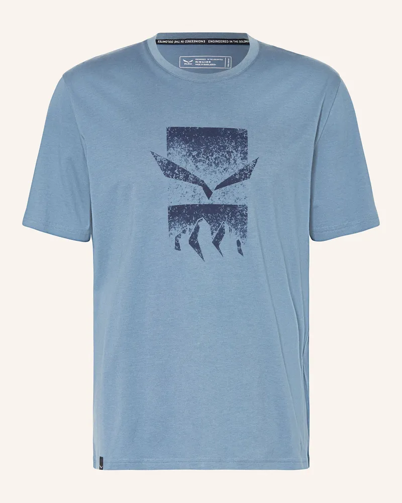 Salewa T-Shirt Eagle 3 Cime blau Blaugrau