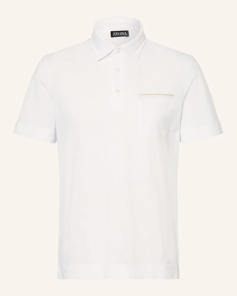 Ermenegildo Zegna Piqué-Poloshirt Weiss